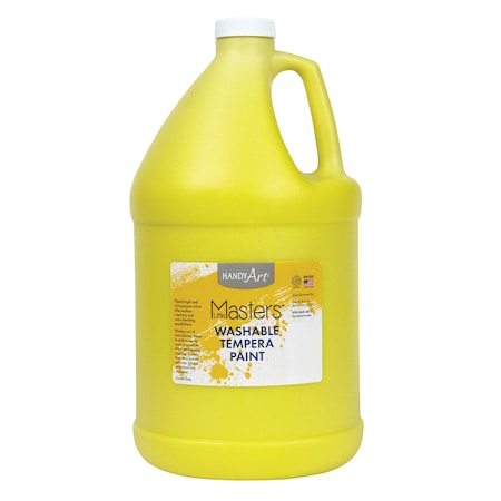 Handy Art Little Masters Washable Tempera Paint, Yellow, Gallon 214-710